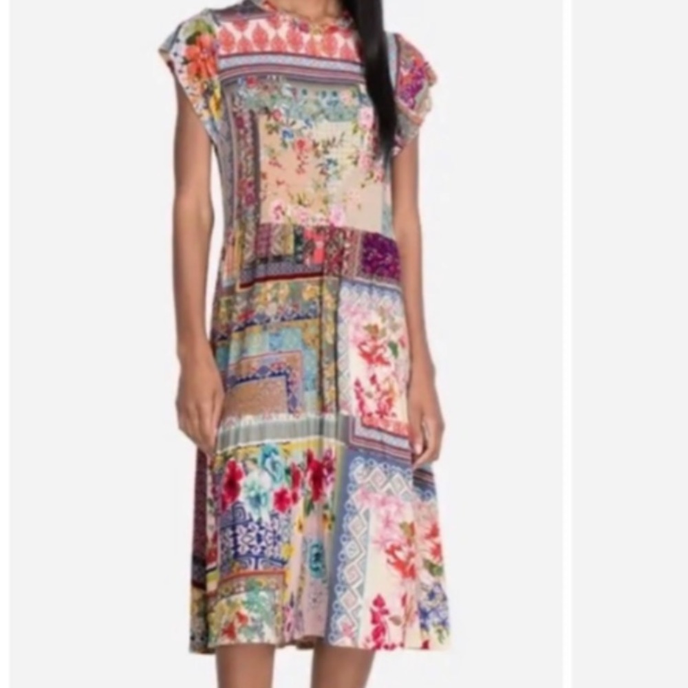 Multicolor Patchwork Dress - Picture 4 of 11